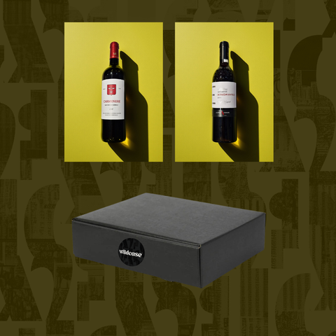 The Wildcase 2 bottle giftset (red) features two bottles of premium red wine chosen from the latest Wildcase club drop