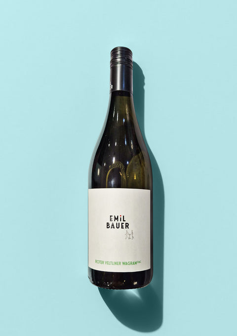 Bottle of Roter Veltliner white wine from Emil Bauer