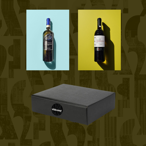 The Wildcase 2 bottle giftset features two bottles of premium wine chosen from the latest Wildcase club drop